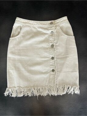 Anthropologie Pilcro & the letterpress White Denim Skirt size 6